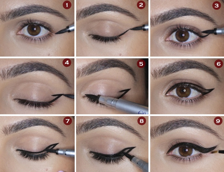 Как рисовать стрелки на глазах (фото-урок) | Hairstyle Steps l Сайт о  прическах